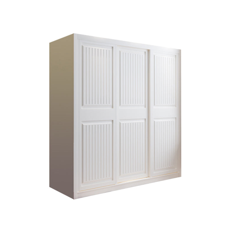 Contemporary Wardrobe Armoire with Garment Rod Wood Wardrobe Closet