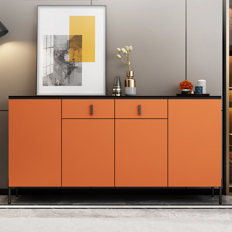 Stone Credenza Modern & Contemporary Server with Drawers and Cabinets