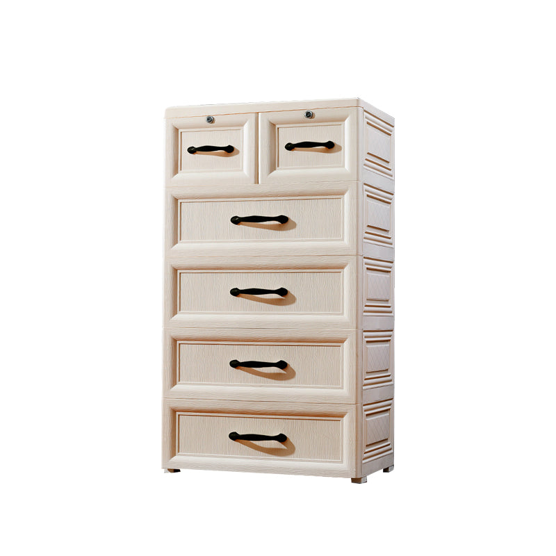 Scandinavian Nursery Dresser Plastic Kids Nightstand with 5/6 Drawers