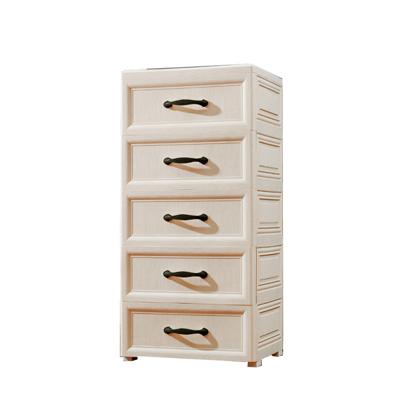 Scandinavian Nursery Dresser Plastic Kids Nightstand with 5/6 Drawers