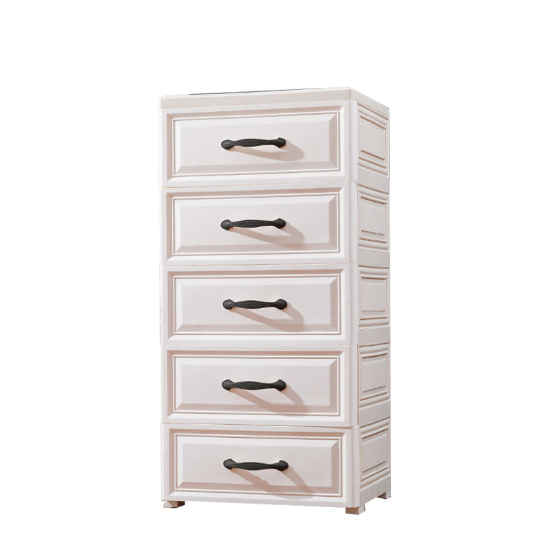 Scandinavian Nursery Dresser Plastic Kids Nightstand with 5/6 Drawers