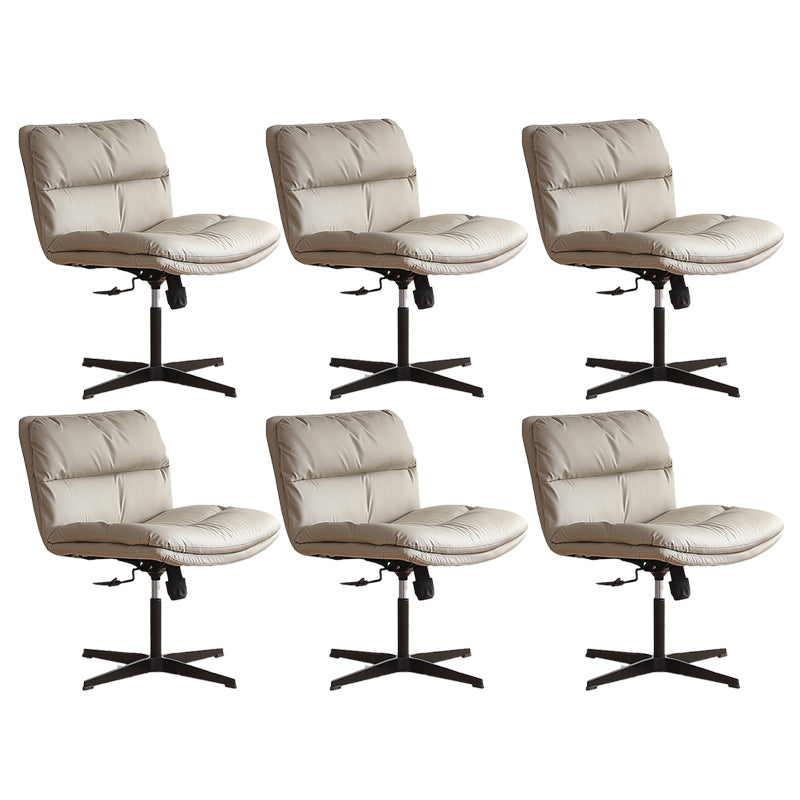 Modern No Arm Desk Chair Height-adjustable Conference Chair for Office