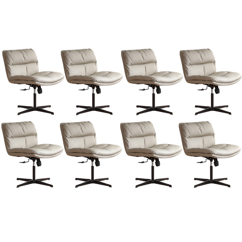 Modern No Arm Desk Chair Height-adjustable Conference Chair for Office