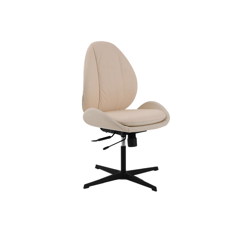 Modern Faux Leather Desk Chair Armless Conference Chair for Office