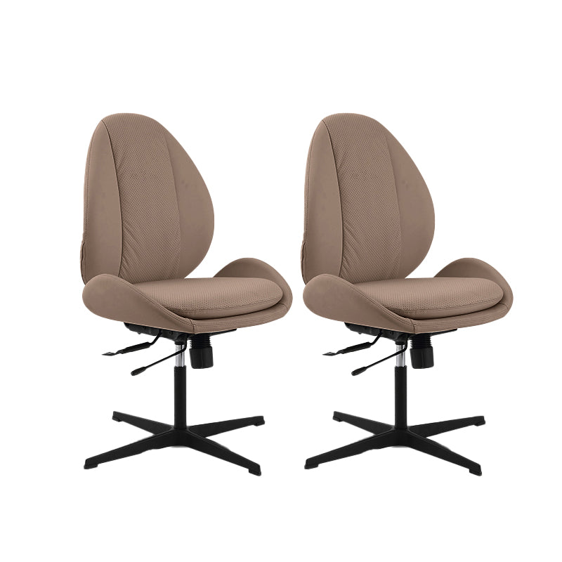 Modern Faux Leather Desk Chair Armless Conference Chair for Office