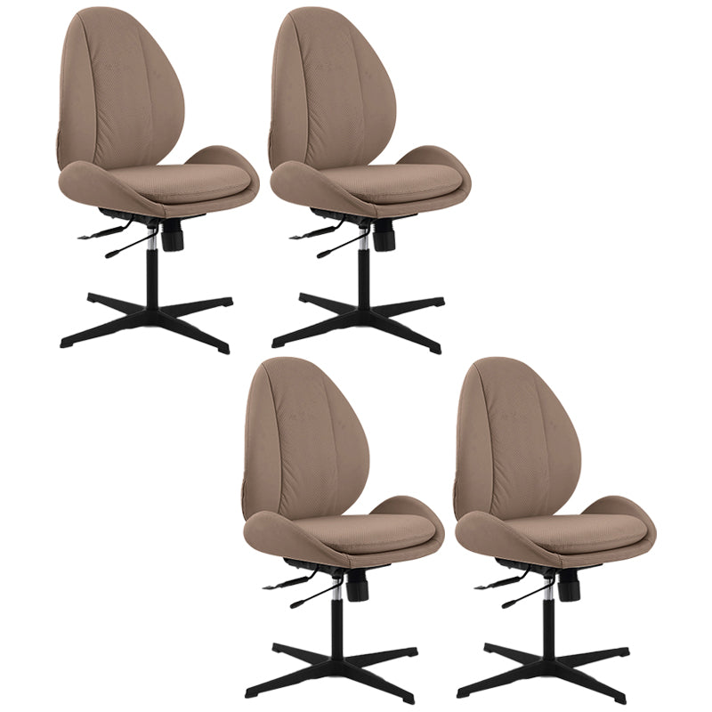 Modern Faux Leather Desk Chair Armless Conference Chair for Office