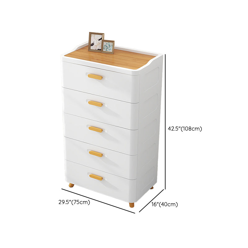 Scandinavian Vertical Kids Furniture Plastic Nursery Dresser for Bathroom