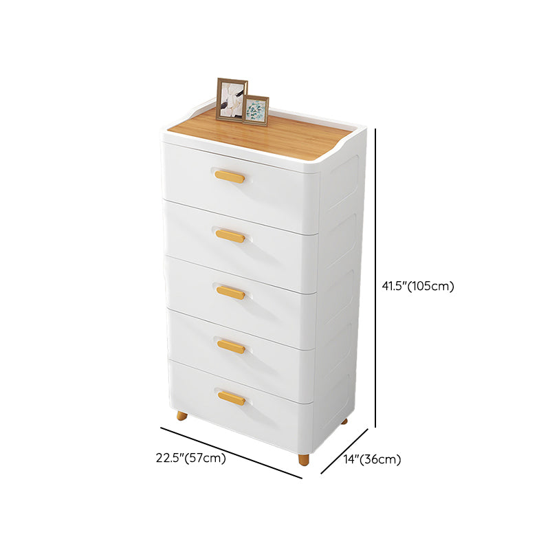 Scandinavian Vertical Kids Furniture Plastic Nursery Dresser for Bathroom