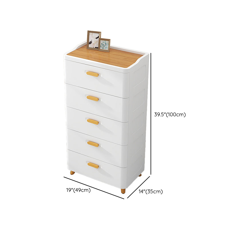 Scandinavian Vertical Kids Furniture Plastic Nursery Dresser for Bathroom