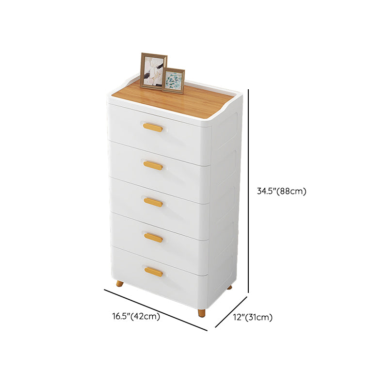 Scandinavian Vertical Kids Furniture Plastic Nursery Dresser for Bathroom