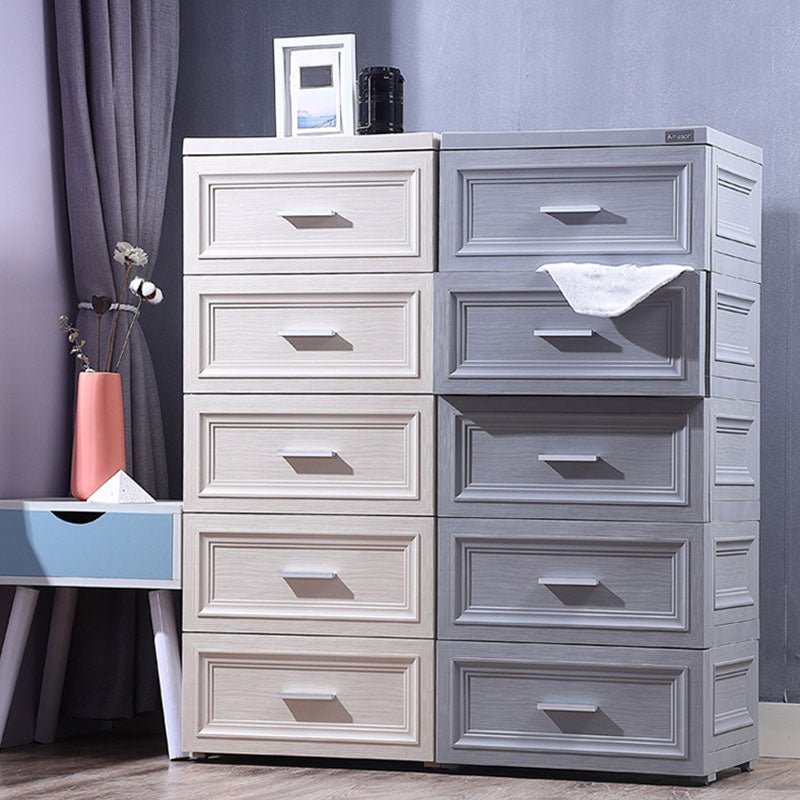 Plastic Kids Nightstand Contemporary Nursery Dresser with Drawers