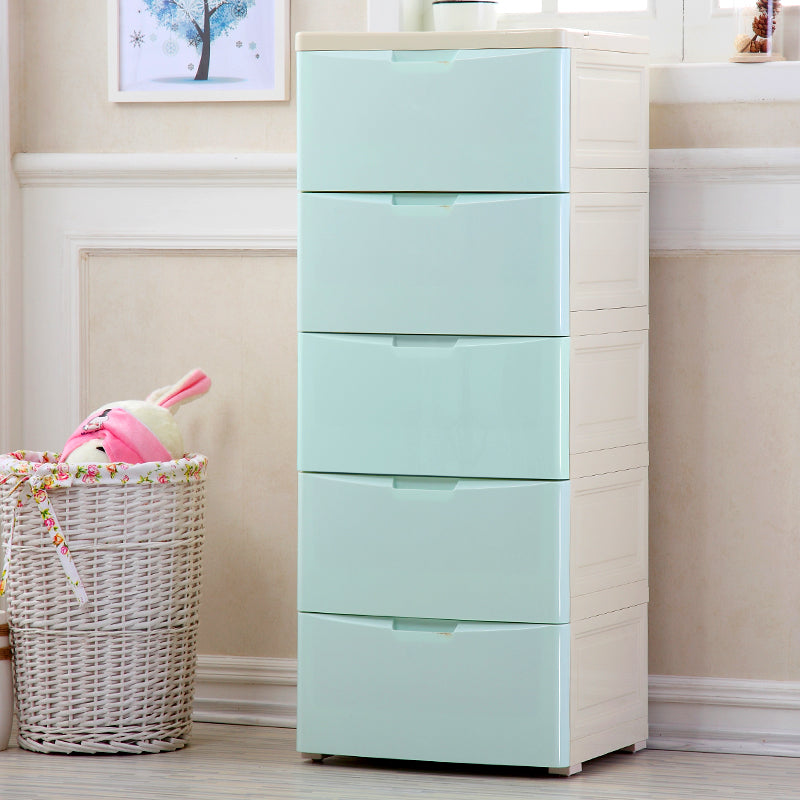 Plastic Kids Furniture Scandinavian Nursery Dresser with 5 Drawers