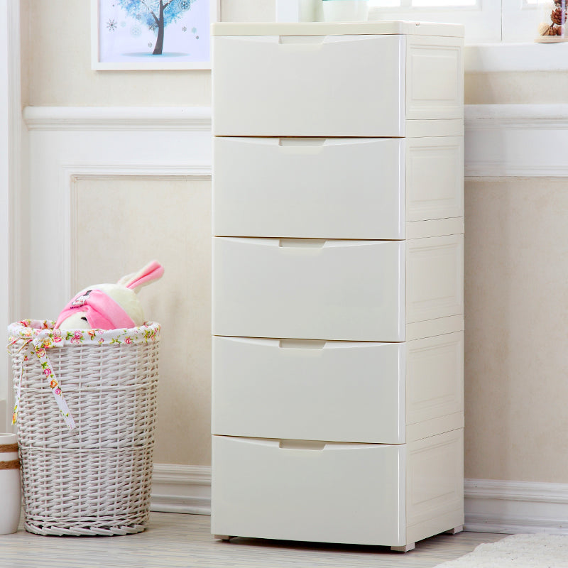 Plastic Kids Furniture Scandinavian Nursery Dresser with 5 Drawers