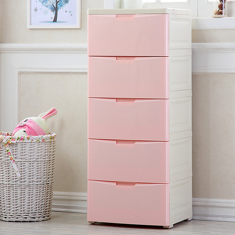 Plastic Kids Furniture Scandinavian Nursery Dresser with 5 Drawers