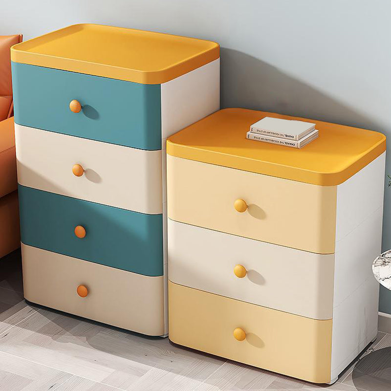 Scandinavian Vertical Kids Furniture Plastic Nursery Dresser with Drawers for Bathroom