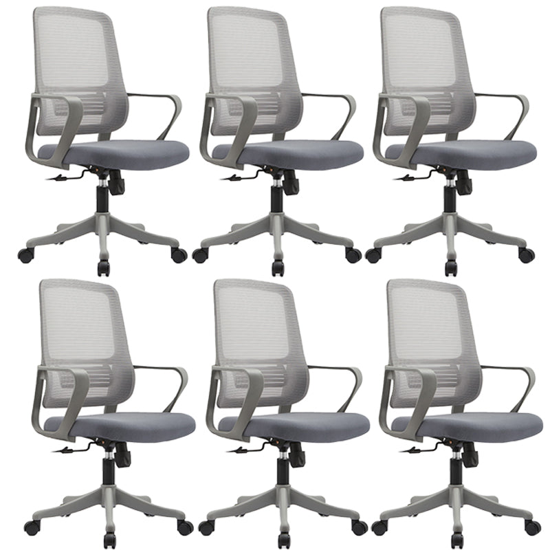 Modern Fixed Arms Desk Chair Mesh-back Conference Chair for Office