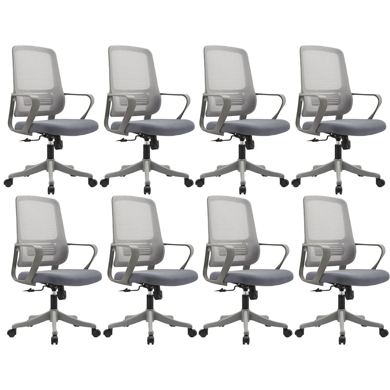 Modern Fixed Arms Desk Chair Mesh-back Conference Chair for Office