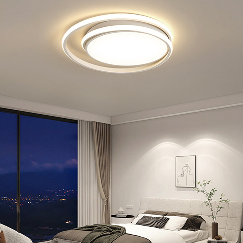 Contemporary LED Ceiling Light White Flush Mount Lighting for Dining Room