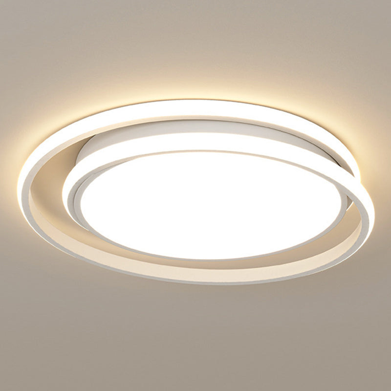 Contemporary LED Ceiling Light White Flush Mount Lighting for Dining Room