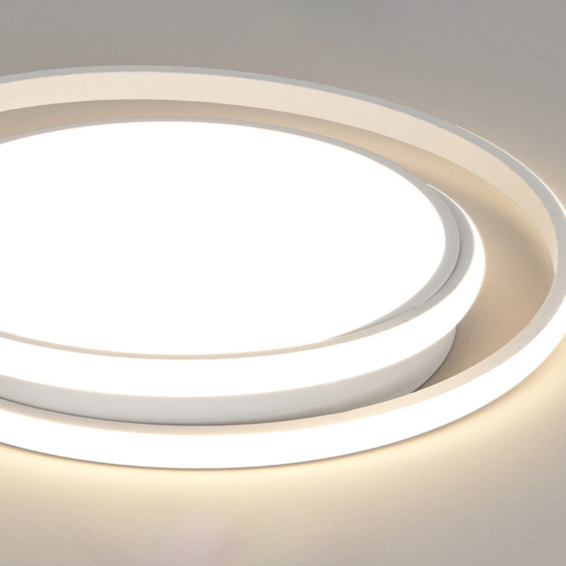 Contemporary LED Ceiling Light White Flush Mount Lighting for Dining Room