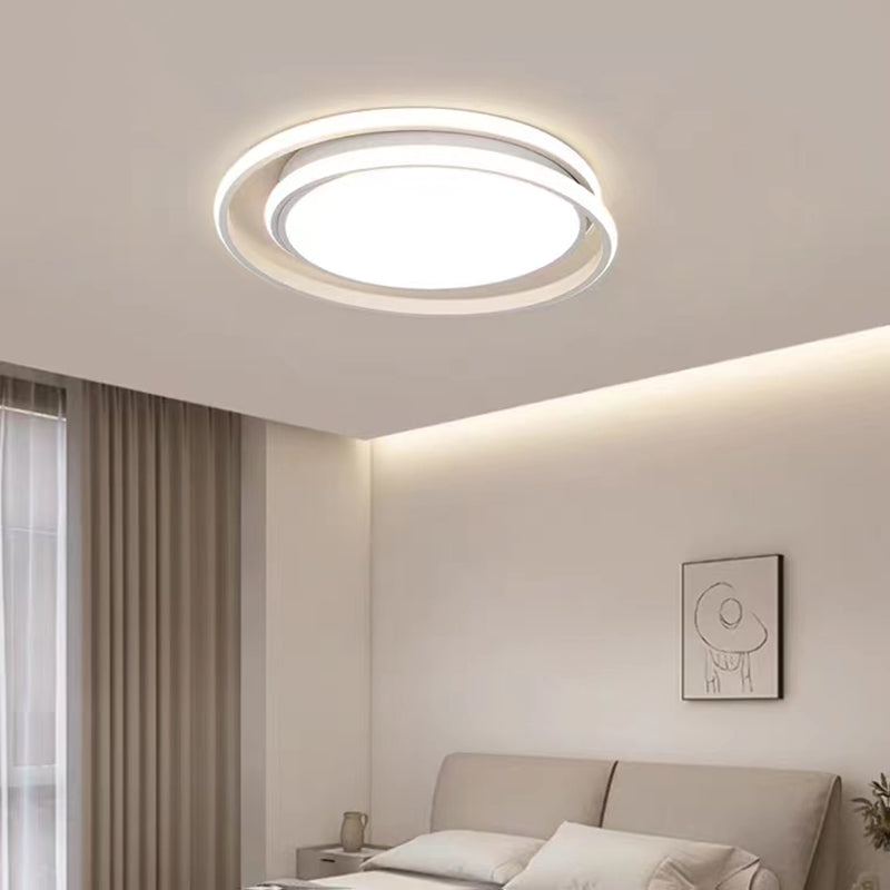 Contemporary LED Ceiling Light White Flush Mount Lighting for Dining Room