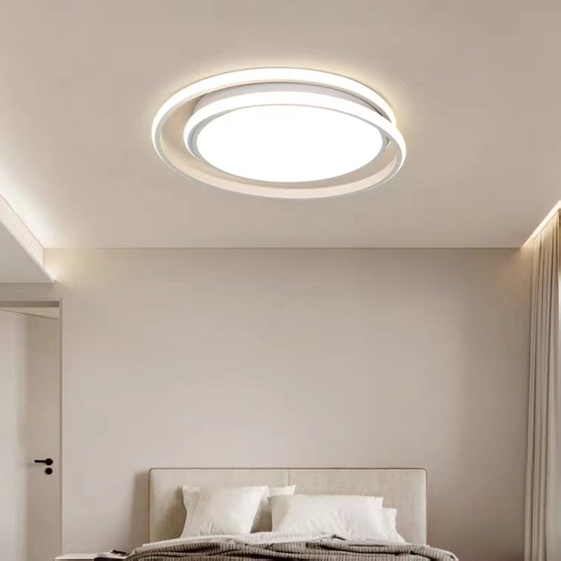 Contemporary LED Ceiling Light White Flush Mount Lighting for Dining Room