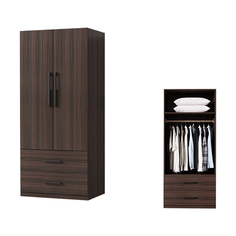 Hinged Storage Cabinet with Shelves Modern Wardrobe Closet for Home