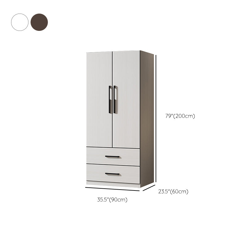 Hinged Storage Cabinet with Shelves Modern Wardrobe Closet for Home