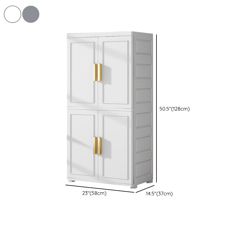 Contemporary Plastic Armoire Cabinet Bedroom Youth Armoire with wheels