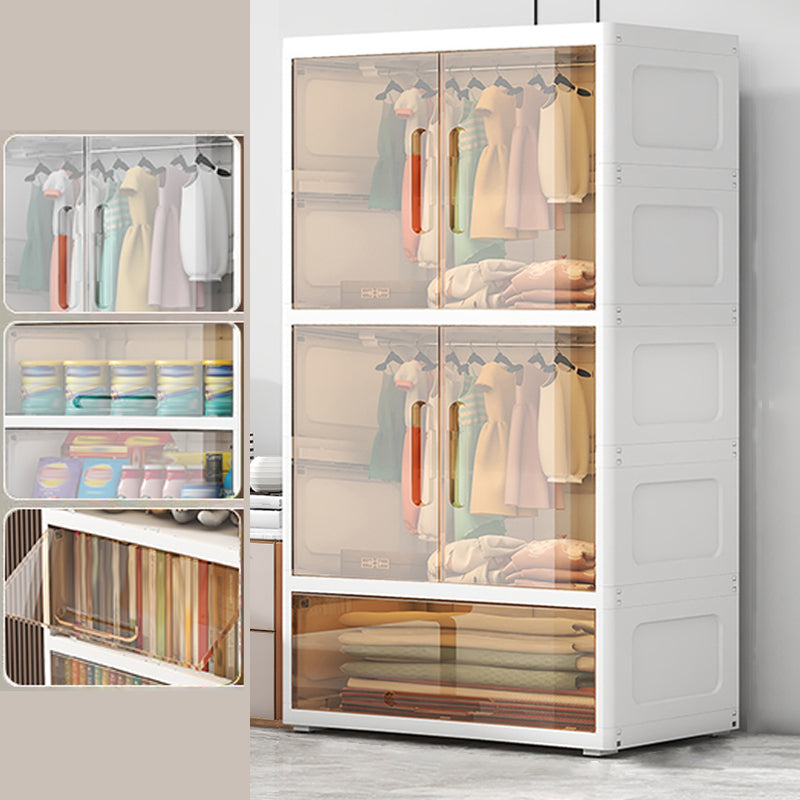 Modern Style Kids Closet Plastic Door Included Kid's Wardrobe for Bedroom