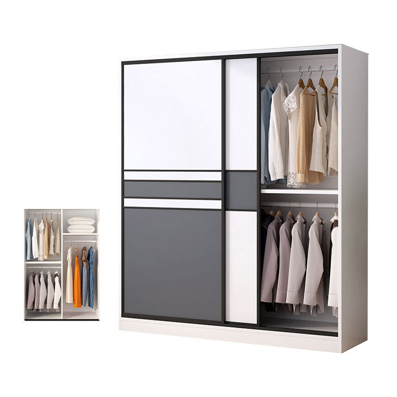 Urban Wardrobe Armoire with Shelves Manufactured Wood Wardrobe Closet