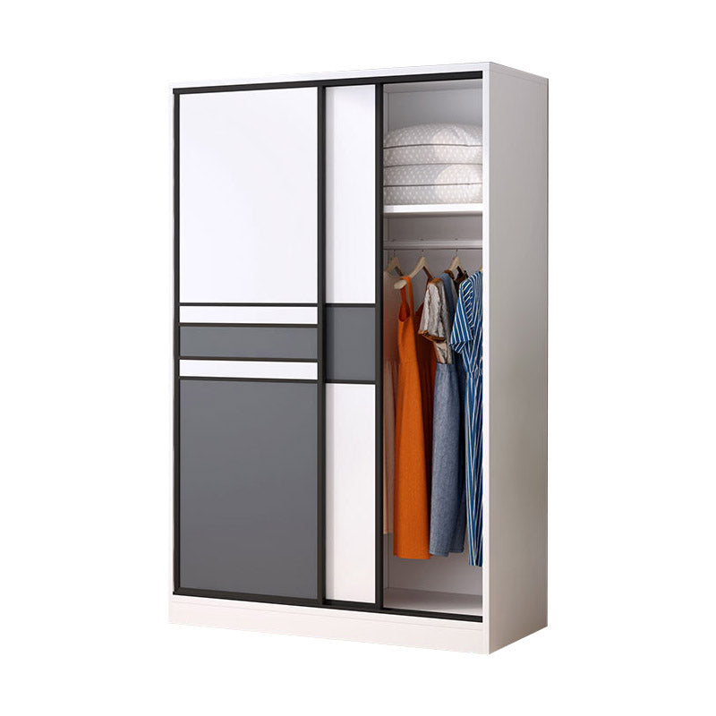 Urban Wardrobe Armoire with Shelves Manufactured Wood Wardrobe Closet