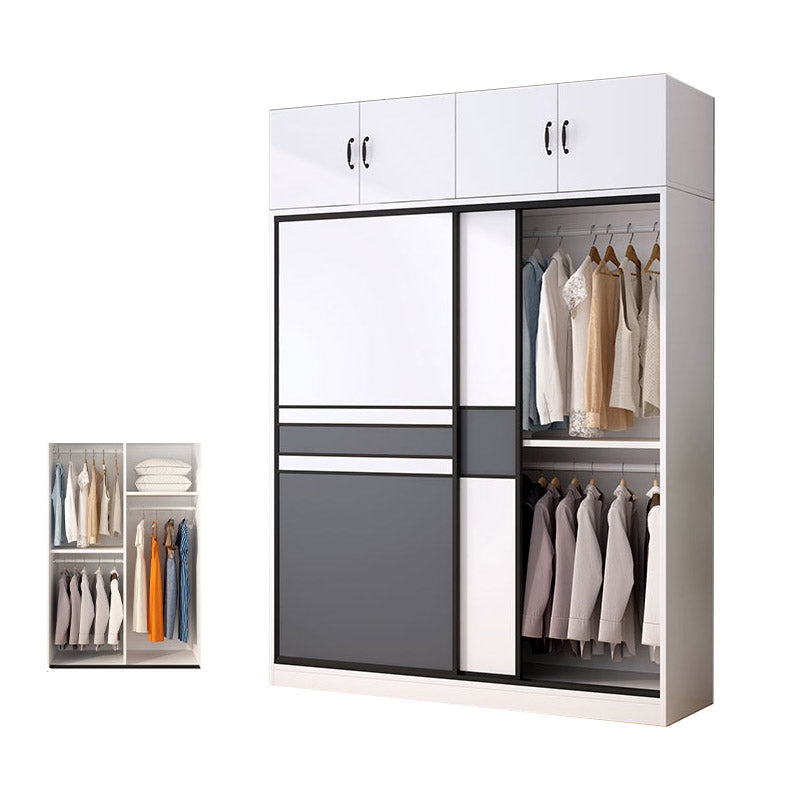 Urban Wardrobe Armoire with Shelves Manufactured Wood Wardrobe Closet