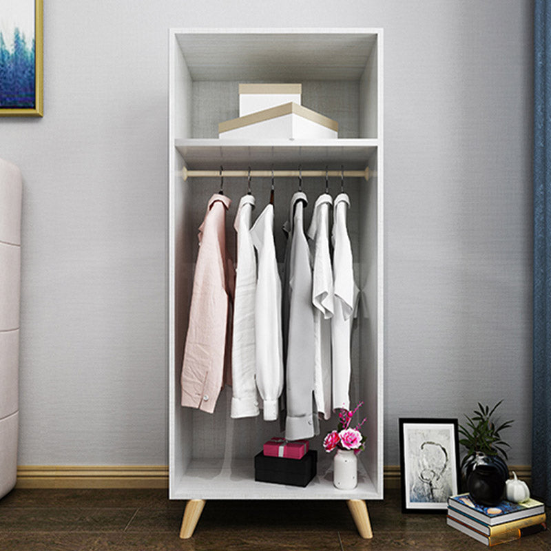 Contemporary Bedroom Armoire with Garment Rod Wooden Youth Armoire