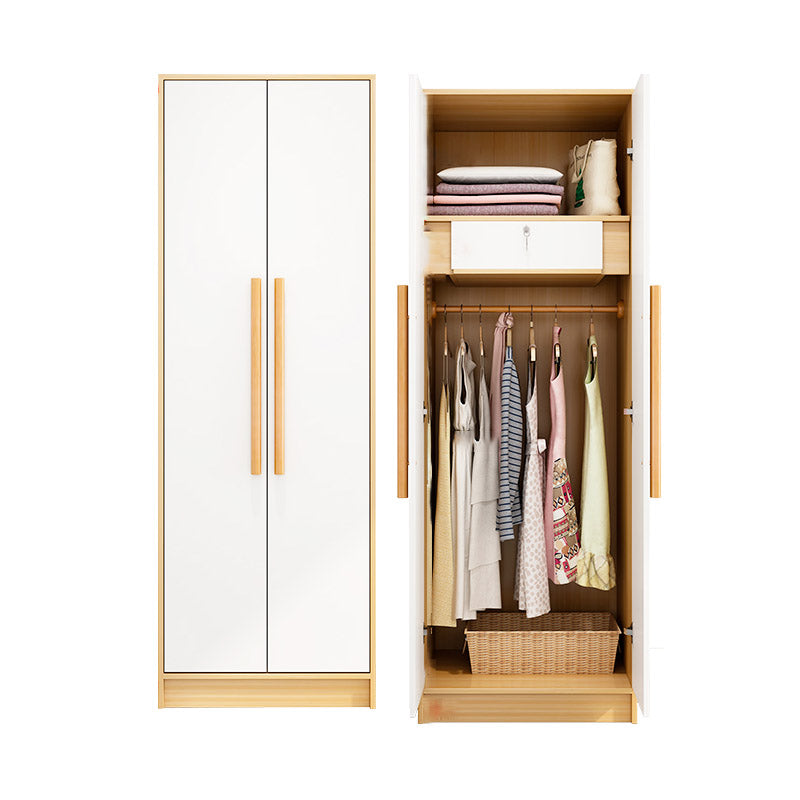 Contemporary Bedroom Armoire with Garment Rod Wooden Youth Armoire