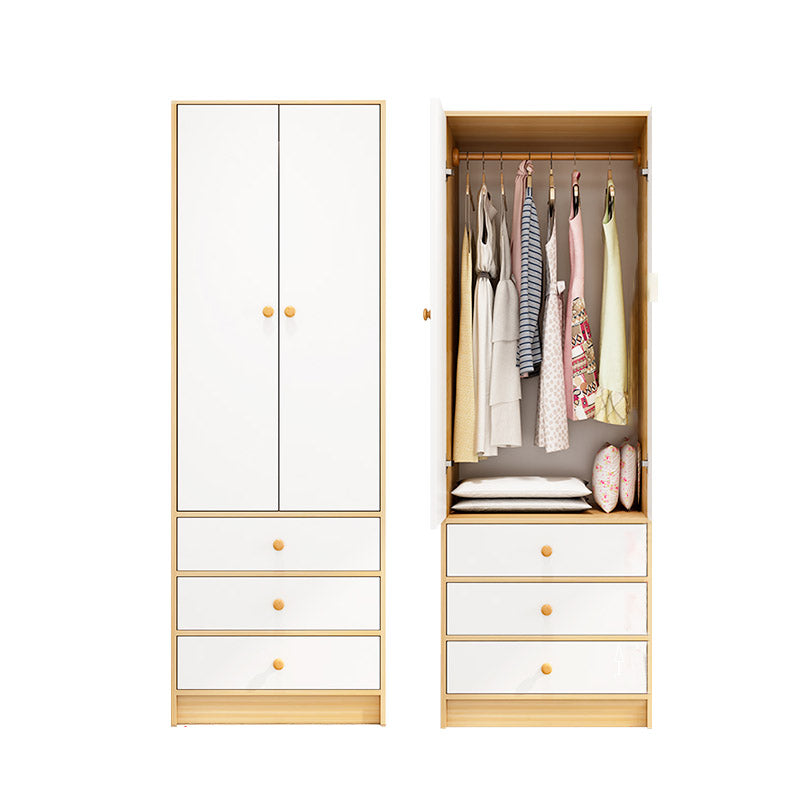 Contemporary Bedroom Armoire with Garment Rod Wooden Youth Armoire