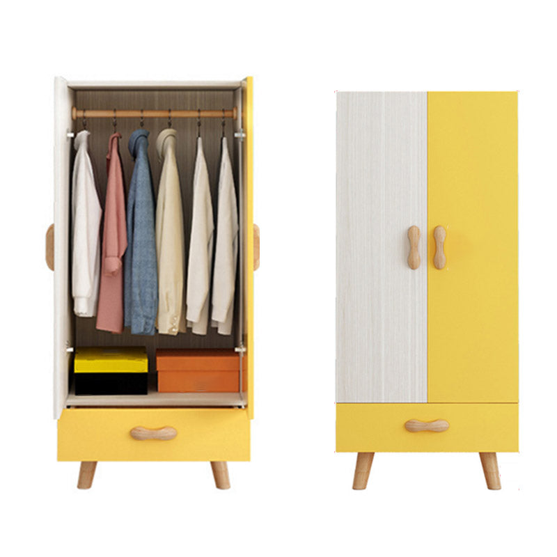 Contemporary Bedroom Armoire with Garment Rod Wooden Youth Armoire