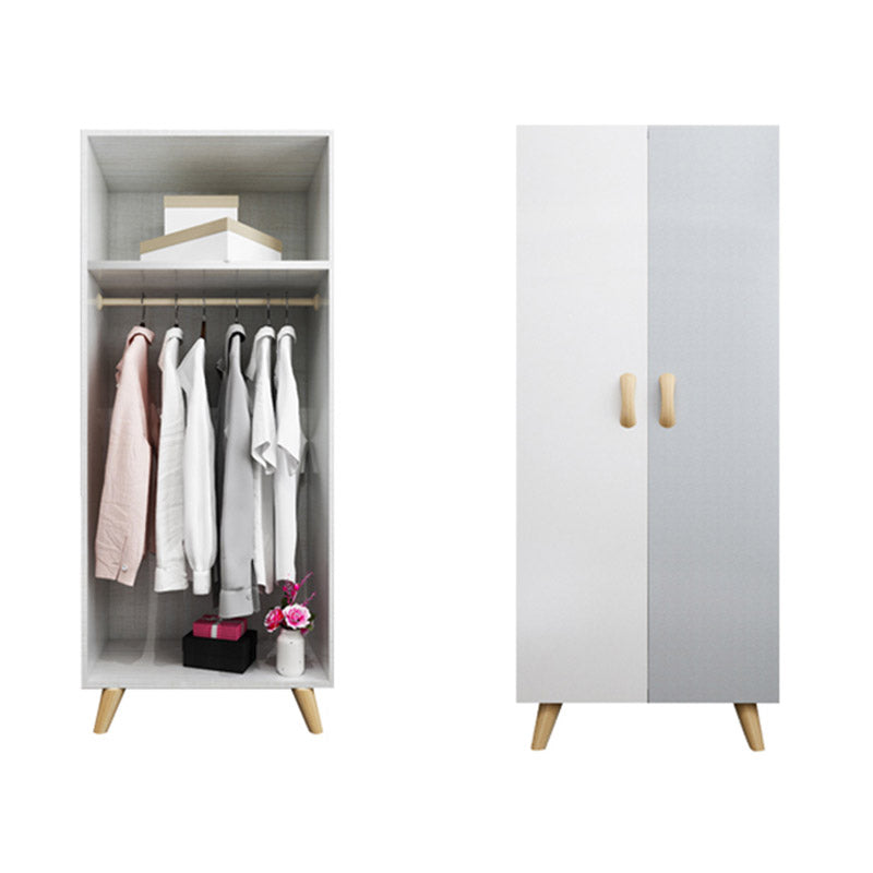 Contemporary Bedroom Armoire with Garment Rod Wooden Youth Armoire