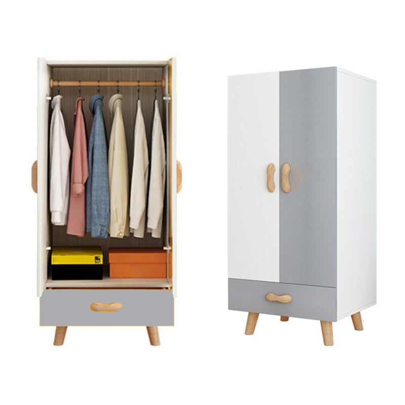 Contemporary Bedroom Armoire with Garment Rod Wooden Youth Armoire