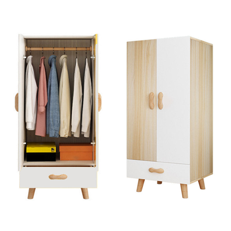 Contemporary Bedroom Armoire with Garment Rod Wooden Youth Armoire