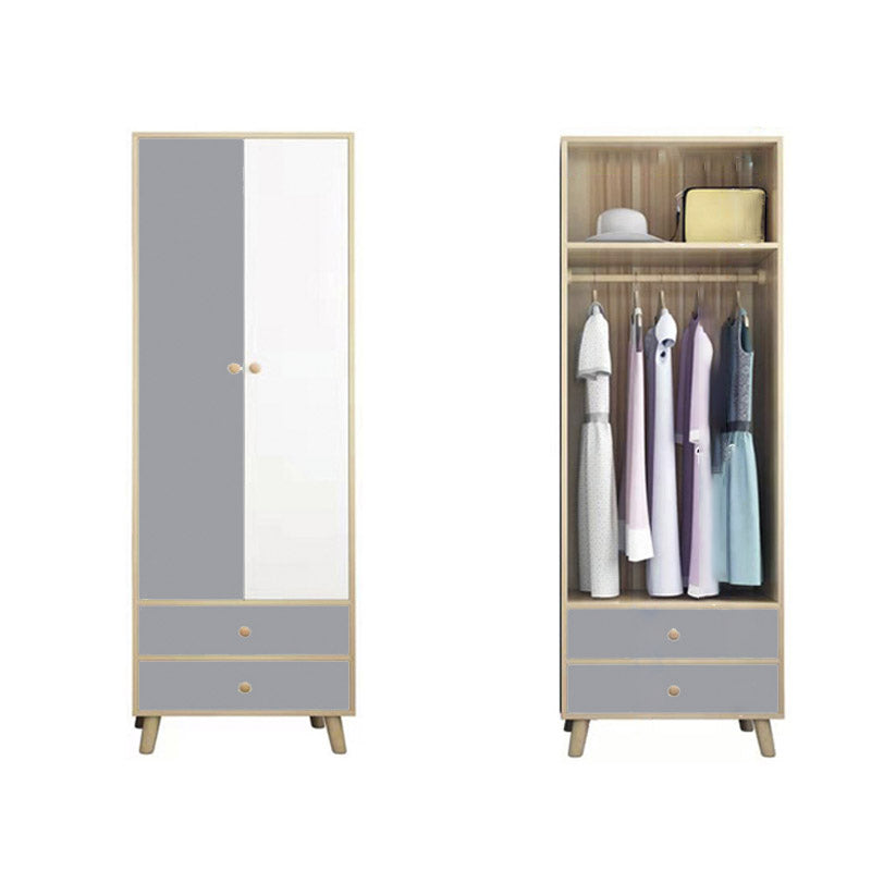 Contemporary Bedroom Armoire with Garment Rod Wooden Youth Armoire