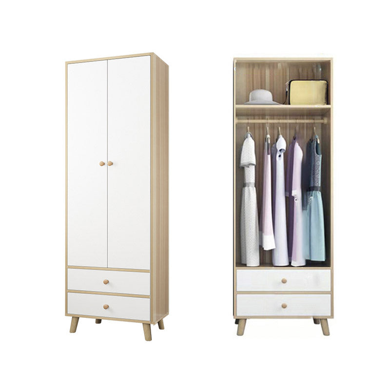 Contemporary Bedroom Armoire with Garment Rod Wooden Youth Armoire