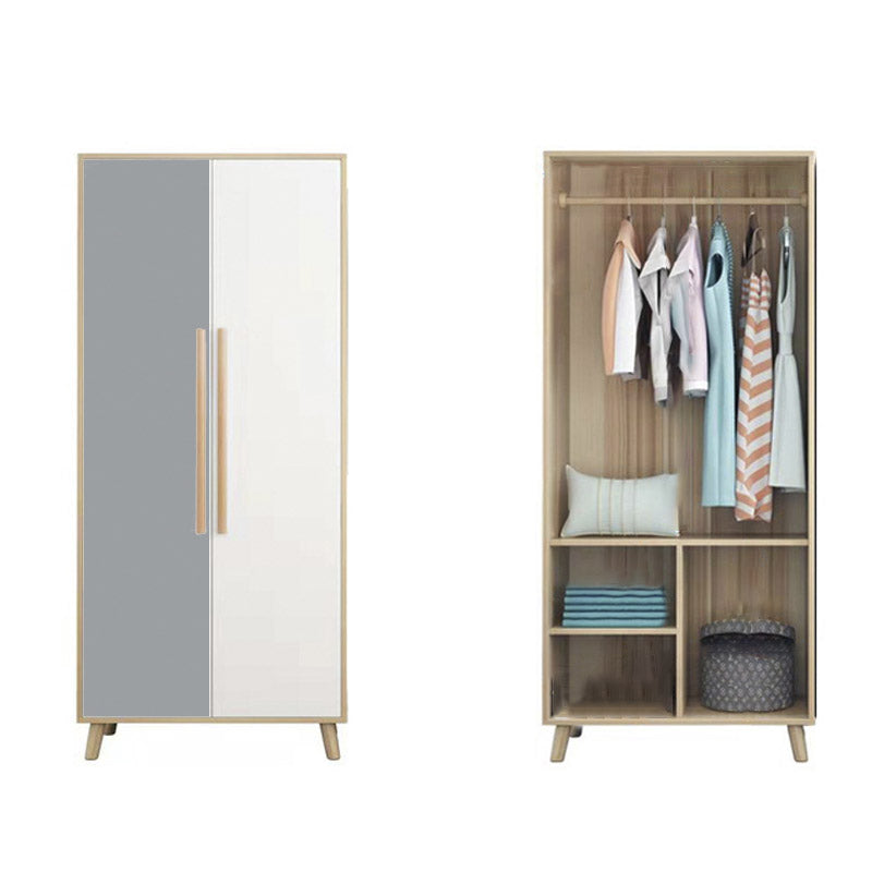 Contemporary Bedroom Armoire with Garment Rod Wooden Youth Armoire