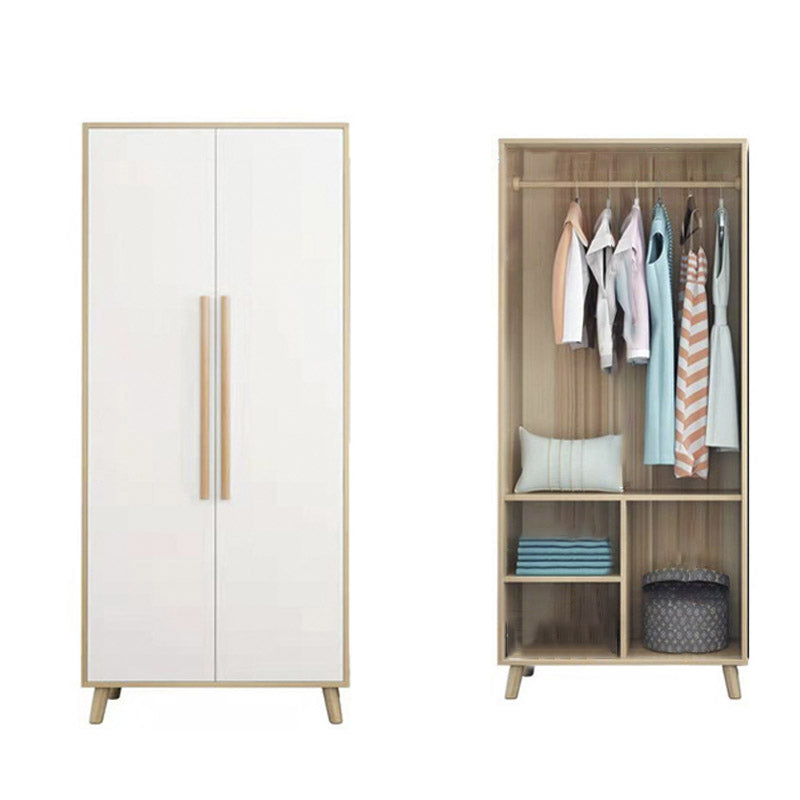 Contemporary Bedroom Armoire with Garment Rod Wooden Youth Armoire