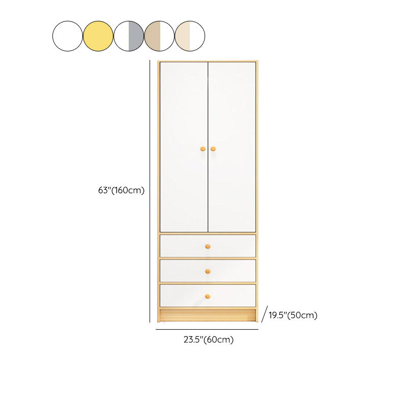 Contemporary Bedroom Armoire with Garment Rod Wooden Youth Armoire