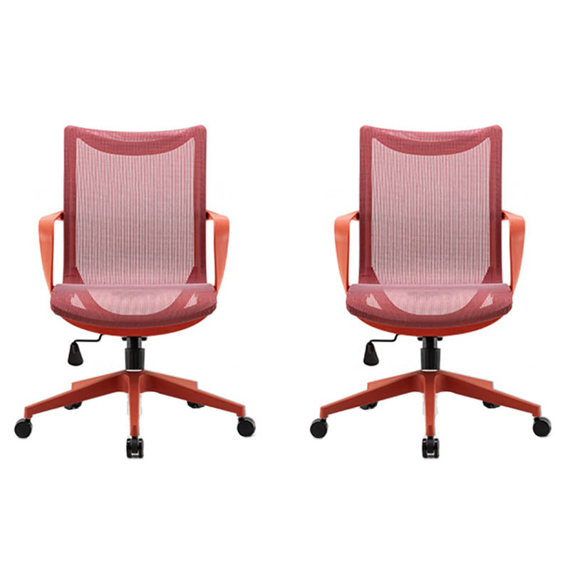 Modern Fixed Arms Desk Chair Mesh-back Task Chair for Office