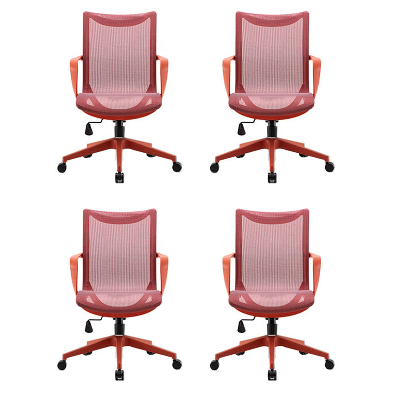 Modern Fixed Arms Desk Chair Mesh-back Task Chair for Office