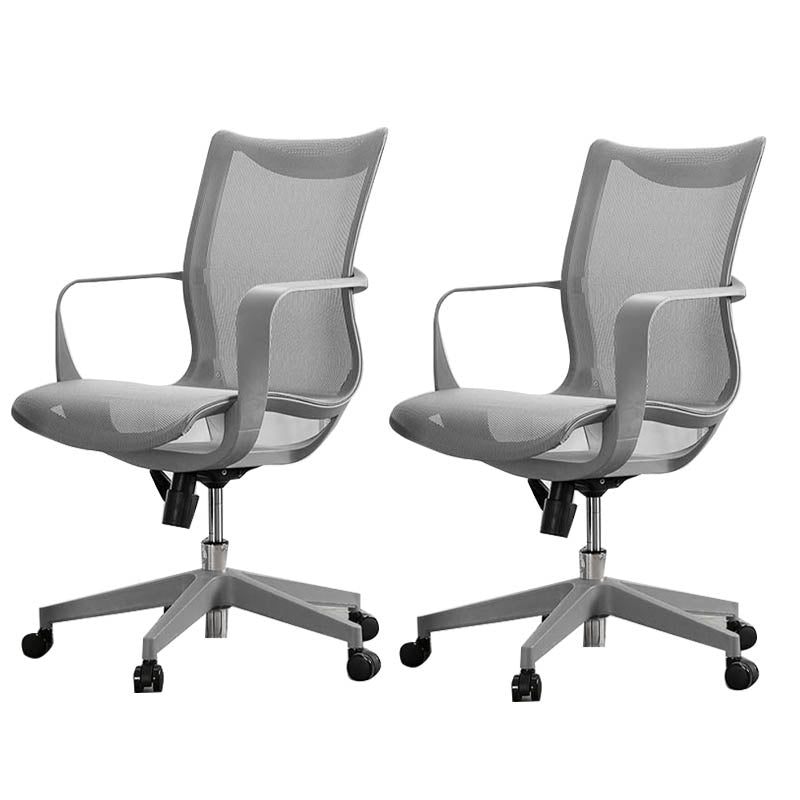 Modern Fixed Arms Desk Chair Mesh-back Task Chair for Office