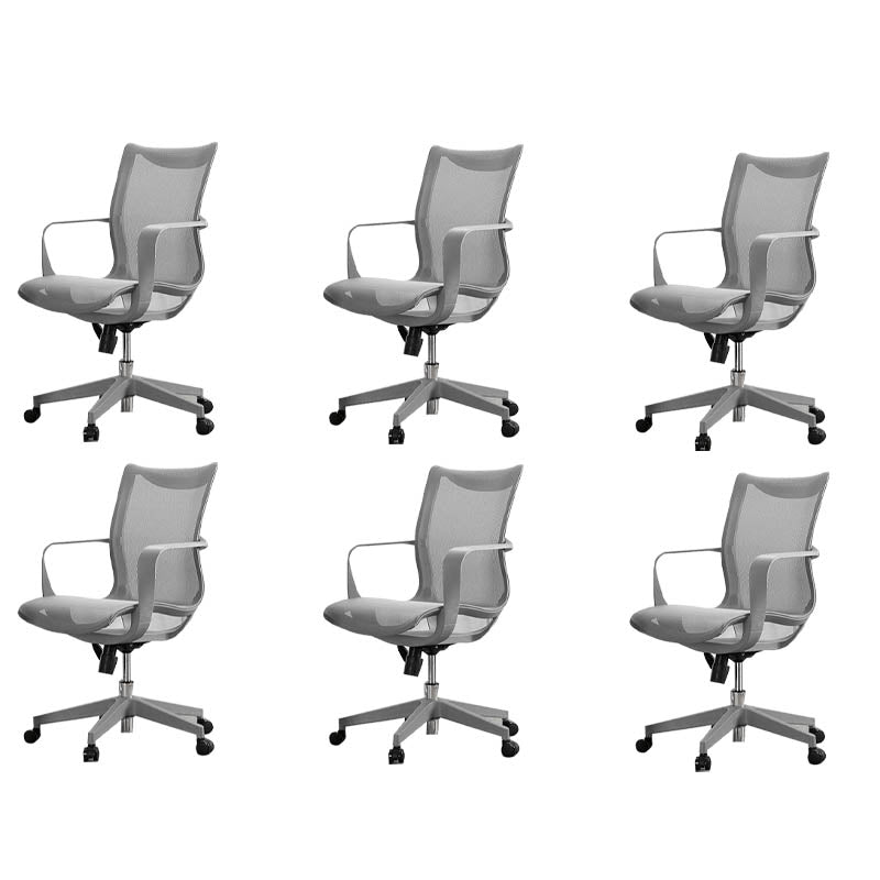 Modern Fixed Arms Desk Chair Mesh-back Task Chair for Office