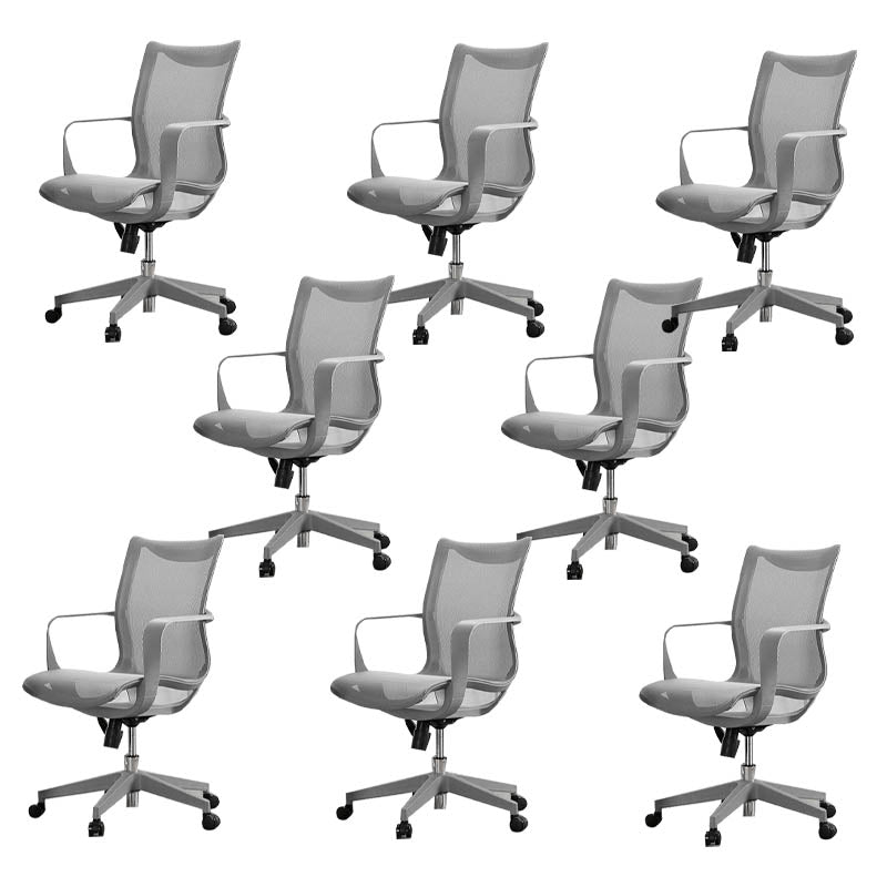 Modern Fixed Arms Desk Chair Mesh-back Task Chair for Office